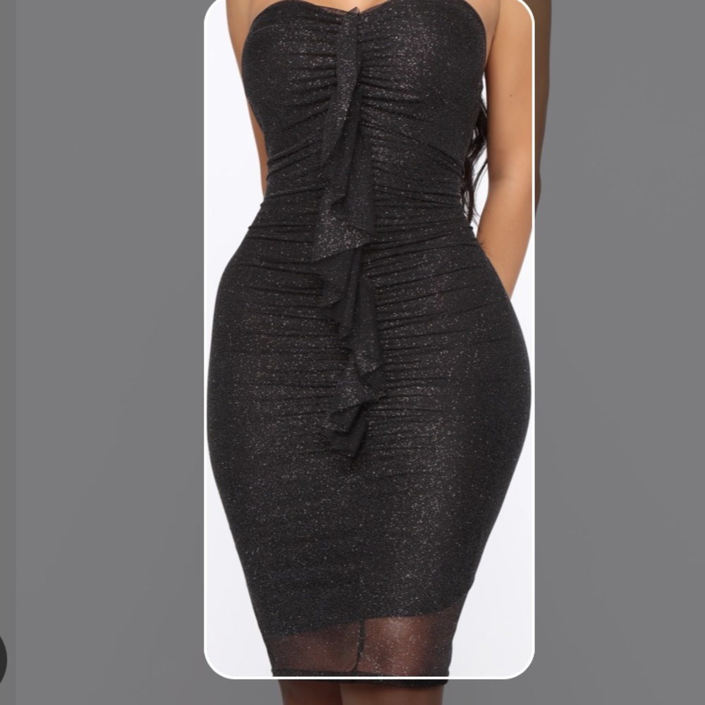 Leading Them On Glitter Mini Dress -